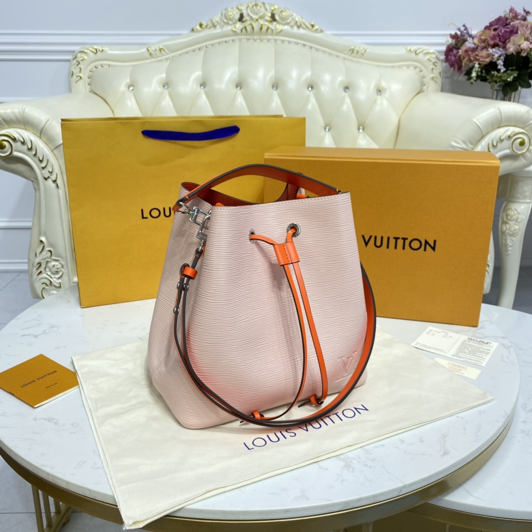 Louis Vuitton NEONOE MM Bucket Bag Epi Leather M54370 Rose Ballerine